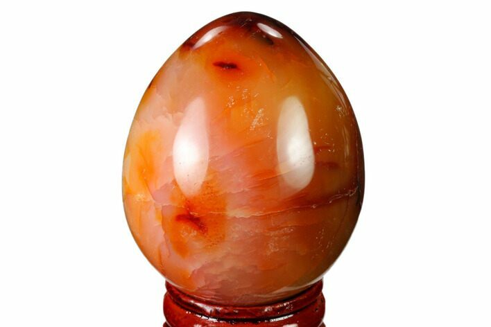 Colorful, Polished Carnelian Agate Egg - Madagascar #172705